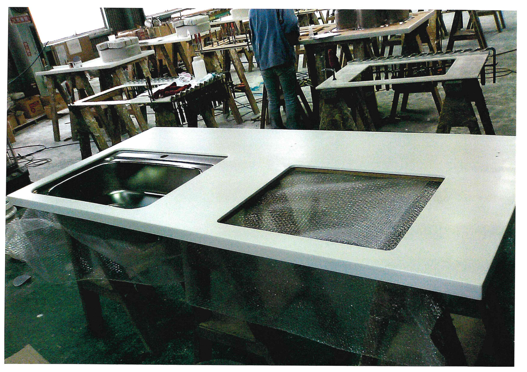 人工大理石天板シンク